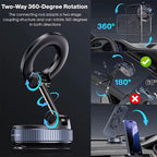 Strong Magnetic Car Phone Holder Foldable Magsafe Design 360° Adjustable Vacuum Mount for Car/Desk/Bathroom/ Use Metal