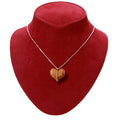 Olivenholz Herz Halskette mit 925 Silberkette | Schmuck Geschenk für Frauen, Valentinstag, Geburtstag-0
