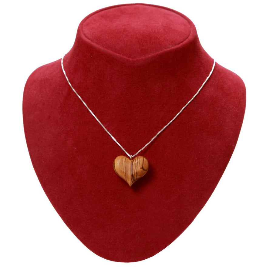 Bethlehem™ Handmade Olive Wood Heart Necklace