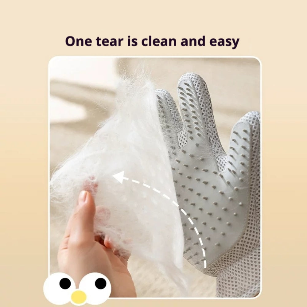 2-in-1 Pet Grooming & Massage Gloves – Efficient Hair Removal