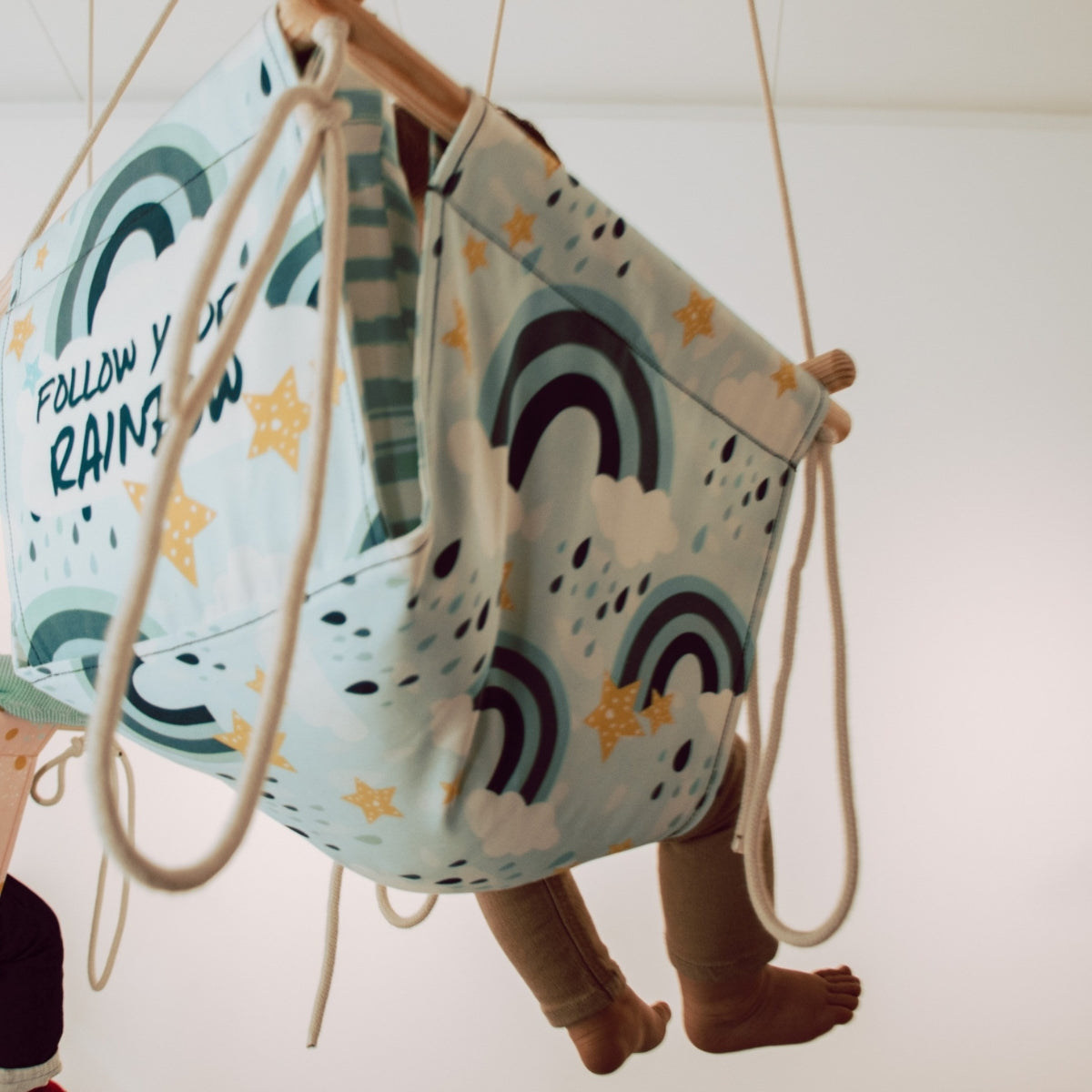 Boho™ Follow Your Rainbow Canvas Baby Swing