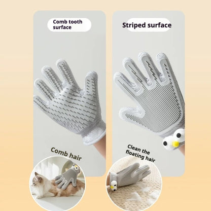 2-in-1 Pet Grooming & Massage Gloves – Efficient Hair Removal