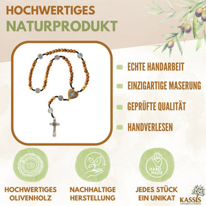 Benedict™ Handmade Olive Wood St. Benedict Necklace