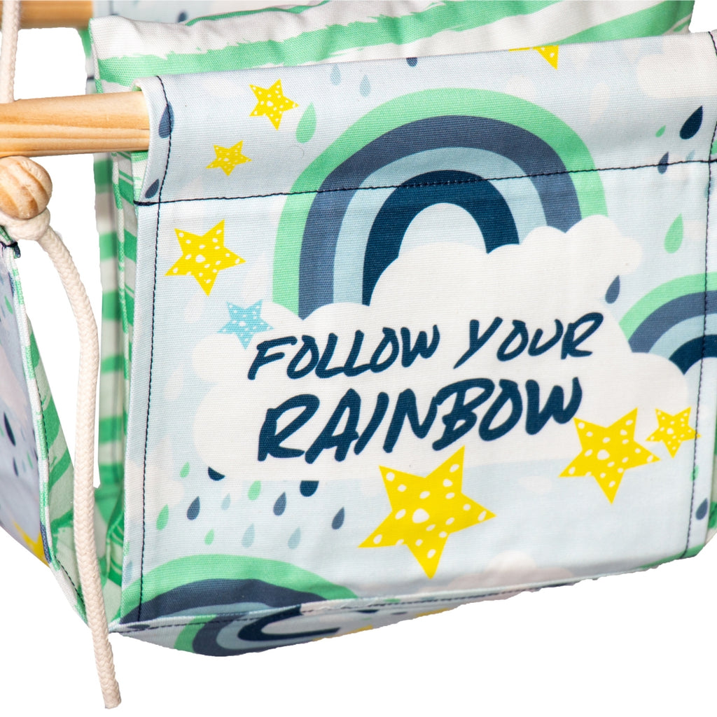 Boho™ Follow Your Rainbow Canvas Baby Swing