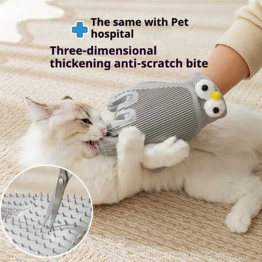 2-in-1 Pet Grooming & Massage Gloves – Efficient Hair Removal