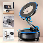 Strong Magnetic Car Phone Holder Foldable Magsafe Design 360° Adjustable Vacuum Mount for Car/Desk/Bathroom/ Use Metal