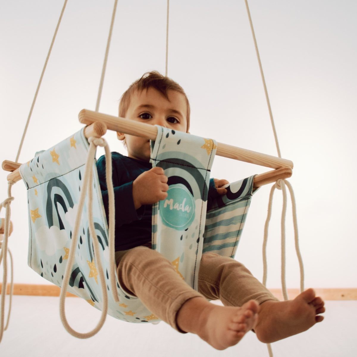 Boho™ Follow Your Rainbow Canvas Baby Swing