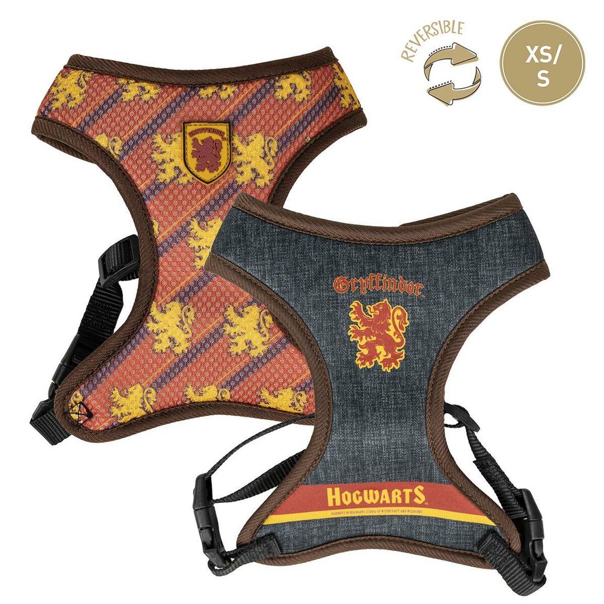 Dog Harness Harry Potter Reversible Red XS-8