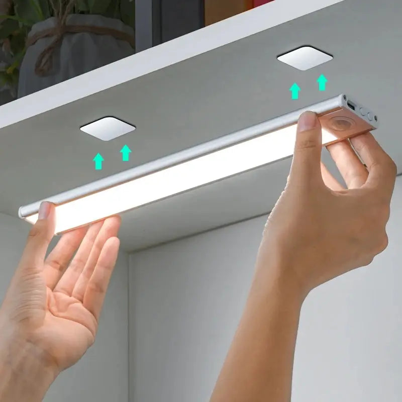 LED Motion Sensor Light Wireless LED Night Light Type C Rechargeable Light Cabinet Wardrobe Lamp Staircase Backlight for Kitchen