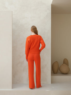 Cashmere™ Blend Luxurious Ribbed Cropped Sweater
