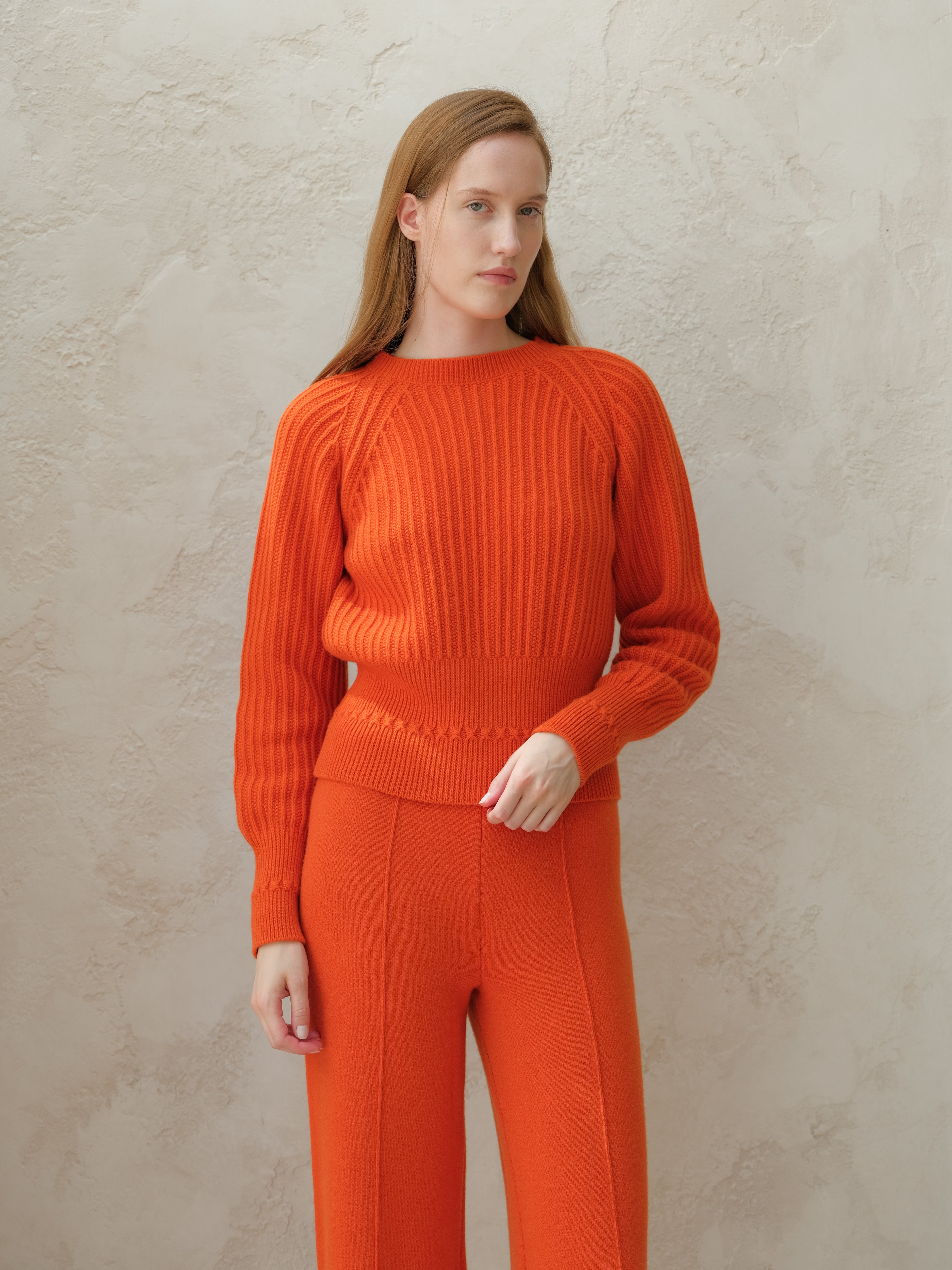 Cashmere Mix Crewneck Raglan Sweater-1