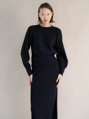 Cashmere™ Blend Luxurious Ribbed Cropped Sweater