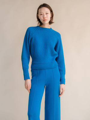 Cashmere™ Blend Luxurious Ribbed Cropped Sweater
