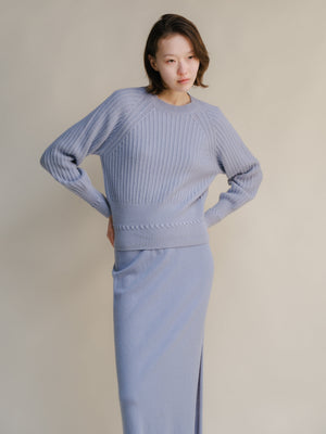 Cashmere™ Blend Luxurious Ribbed Cropped Sweater