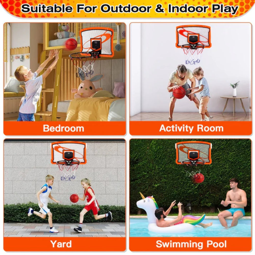 Over-The-Door Mini Basketball Hoop Set