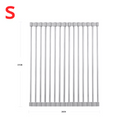 Silicone Stainless Steel Fruit & Vegetable Dish Drainer Kitchen Sink Shelf