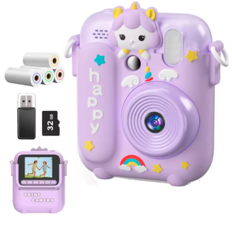 Instant Print Camera for Kids 1080P Kids Digital Camera