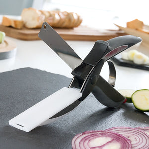 InnovaGoods™ 2-in-1 Smart Kitchen Knife Scissors & Mini Board Combo