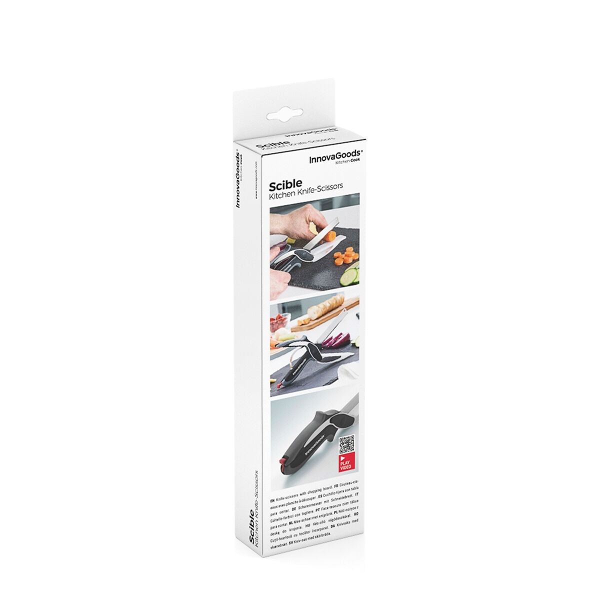InnovaGoods™ 2-in-1 Smart Kitchen Knife Scissors & Mini Board Combo