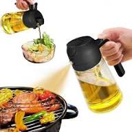 2-in-1 Premium Oil Sprayer & Pour Bottle – Glass Olive Oil Dispenser